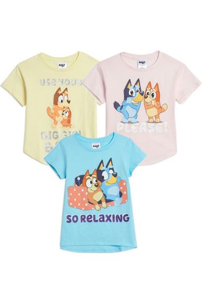 BLUEY BLUEY 3-Pack Short Sleeve T-Shirts