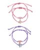 BLUEY BLUEY Adjustable Friendship Bracelet Set, Heart Charm, 4-Pack - 1