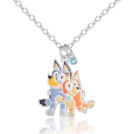 BLUEY Bluey And Bingo Hugging Pendant Necklace Official License, 16"+2"