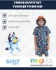 BLUEY BLUEY Button-Down Shirt and Shorts Set with Hat - 3