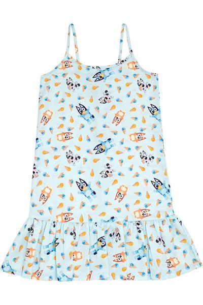 BLUEY BLUEY Dress Jumpsuit and 2-Piece Shorts Set