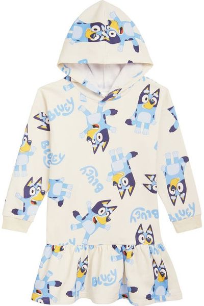BLUEY BLUEY Fleece Hooded Dress