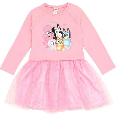 BLUEY BLUEY French Terry Mesh Tutu Dress