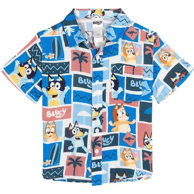 BLUEY BLUEY Hawaiian Short Sleeve Button Down Shirt