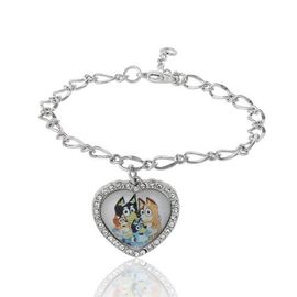 BLUEY BLUEY Heart Pendant Chain Bracelet - Silver Tone 