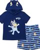 BLUEY BLUEY Hooded Tee and Shorts Set - 1