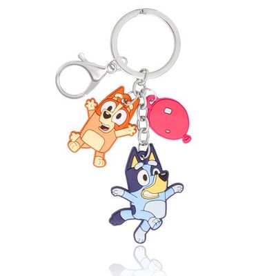 BLUEY BLUEY Layered Charm Keychain with Balloon Accent