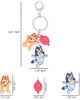 BLUEY BLUEY Layered Charm Keychain with Balloon Accent - 5