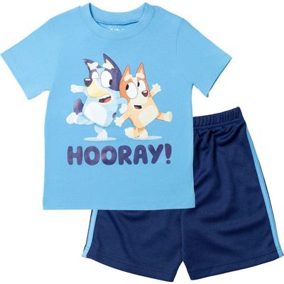 BLUEY BLUEY Mesh 2-Piece T-Shirt and Shorts Set