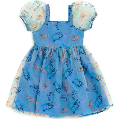 BLUEY BLUEY Short Sleeve Party Tutu Dress
