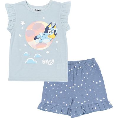 BLUEY BLUEY Tee and French Terry Shorts Set