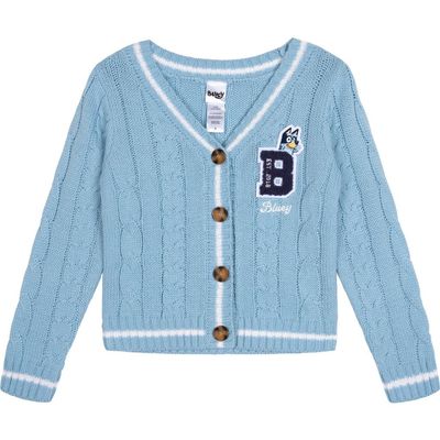 BLUEY BLUEY Varsity Cardigan Sweater