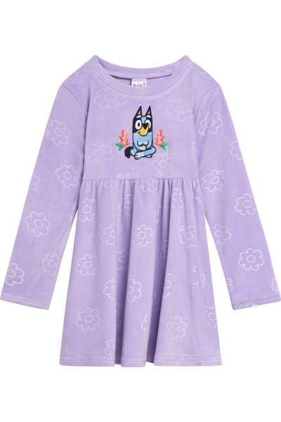 BLUEY BLUEY Velour Dress