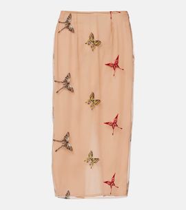 Blumarine Blumarine AppliquÃ© midi skirt