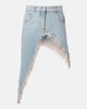 Blumarine Blumarine Asymmetric distressed denim miniskirt - 1