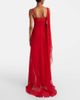 Blumarine Blumarine Asymmetric draped silk georgette gown - 3