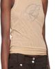 Blumarine Blumarine Beige Rhinestone B Monogram Tank Top - 2