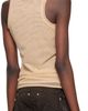 Blumarine Blumarine Beige Rhinestone B Monogram Tank Top - 3