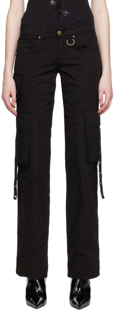 Blumarine Blumarine Black Eyelet Trousers