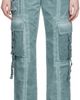 Blumarine Blumarine Blue Eyelet Trousers - 1