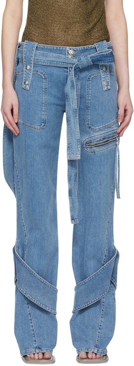 Blumarine Blumarine Blue Layered Jeans