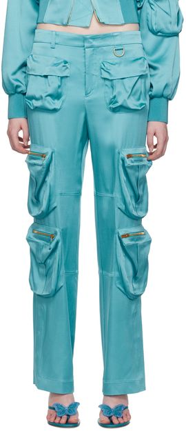 Blumarine Blumarine Blue Pocket Trousers