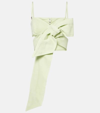 Blumarine Blumarine Bow-detail denim top