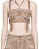 Blumarine Blumarine Brown Cargo Pocket Tank Top - 1