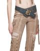 Blumarine Blumarine Brown Strap Trousers - 4