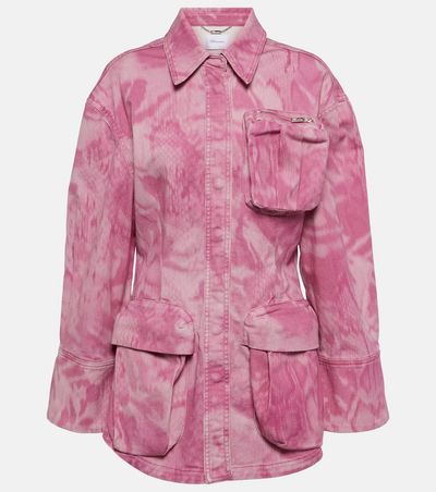 Blumarine Blumarine Camouflage denim cargo jacket