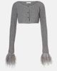 Blumarine Blumarine Cropped ribbed-knit wool cardigan - 1