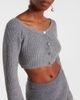 Blumarine Blumarine Cropped ribbed-knit wool cardigan - 4