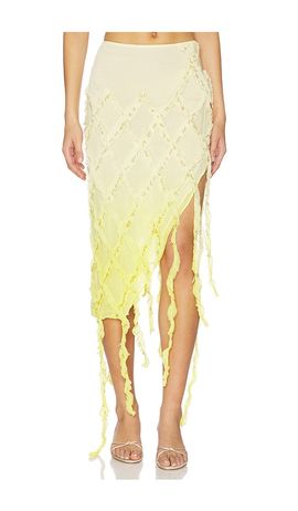 Blumarine Blumarine Embroidered Creponne Skirt