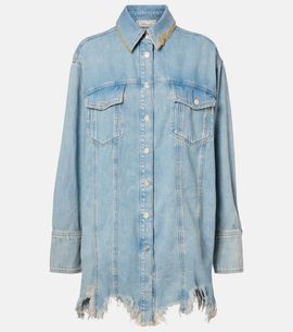 Blumarine Blumarine Embroidered denim overshirt