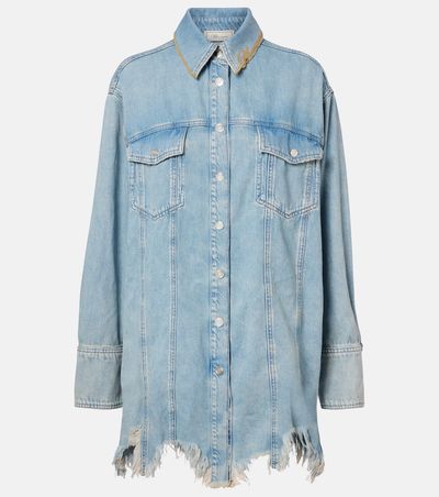 Blumarine Blumarine Embroidered denim overshirt
