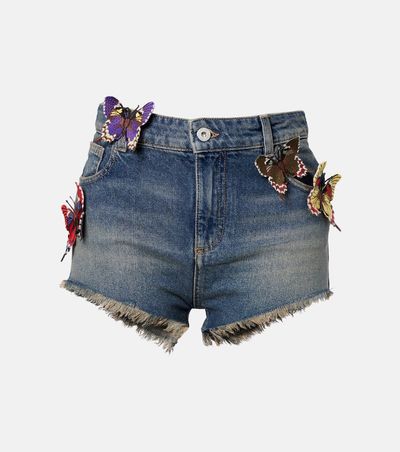 Blumarine Blumarine Embroidered denim short