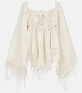 Blumarine Blumarine Embroidered lace-trimmed blouse