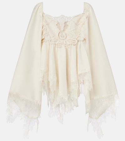 Blumarine Blumarine Embroidered lace-trimmed blouse