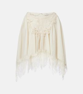 Blumarine Blumarine Embroidered lace-trimmed miniskirt