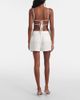Blumarine Blumarine Floral-appliqué gabardine shorts - 3