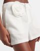 Blumarine Blumarine Floral-appliqué gabardine shorts - 4
