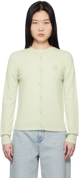 Blumarine Blumarine Green Cashmere Cardigan