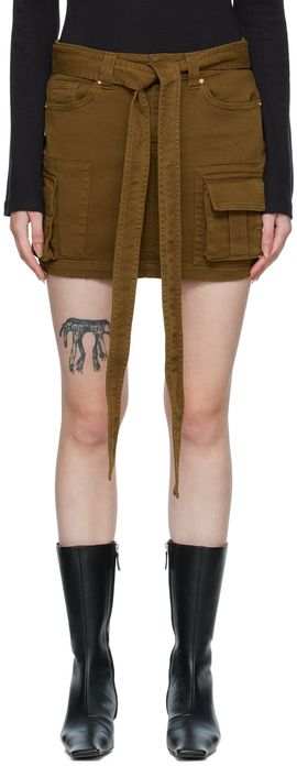 Blumarine Blumarine Khaki Cargo Miniskirt