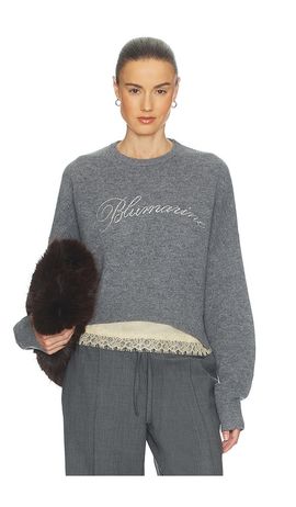 Blumarine Blumarine Knit Logo Embroidered Pullover