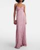 Blumarine Blumarine Lace-trimmed plissÃ© georgette gown - 2