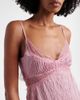 Blumarine Blumarine Lace-trimmed plissÃ© georgette gown - 4