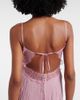 Blumarine Blumarine Lace-trimmed plissÃ© georgette gown - 6