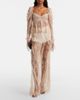 Blumarine Blumarine Lace-trimmed satin wide-leg pants - 2
