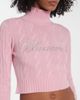 Blumarine Blumarine Logo cropped wool and cashmere sweater - 4