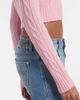 Blumarine Blumarine Logo cropped wool and cashmere sweater - 5